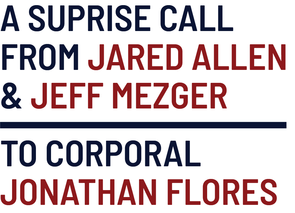suprise call from jared allen & jeff mezger